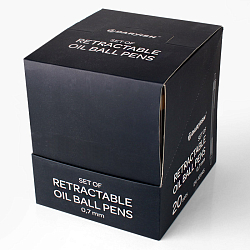 Набор ручек шар.  6шт/уп  автоматических  син. на масляной основе