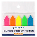 Набор самоклеящих этикеток-закладок (5*25) "Darvish" пластиковые ассорти в форме стрелки