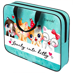 Папка детская с ручками ткань "Весёлые котята"