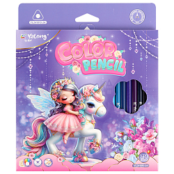 Карандаши 24цв трехгранный корпус "Весёлые животные"