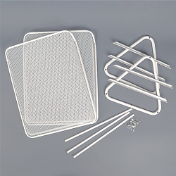 Лоток горизонтальный металлический 2 секции белый