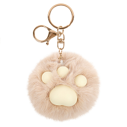 Брелок "Лапка" цвет бежевый