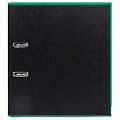Папка-регистратор  А4 7,5 см чёрная с зелёной  окантовкой