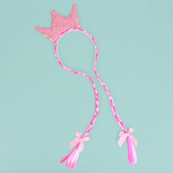 Праздничное украшение ободок "Косички" с короной