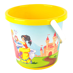 Ведро №8 с блестящей картинкой Принцессы 0,85л