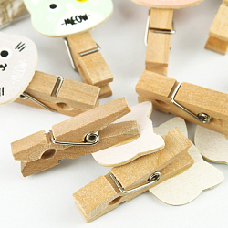 Прищепки декоративные деревянные  10шт/уп  "Котик" (набор)
