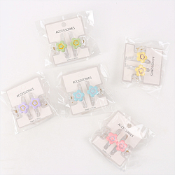 Заколка-краб для волос 2шт в наборе Цветочек