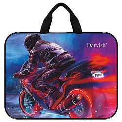 Папка детская с ручками ткань "Мотогонщик"