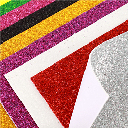 Набор пластичной замши с блёстками на самоклеящейся основе А4 10цв 10л
