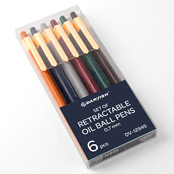 Набор ручек шар.  6шт/уп  автоматических  син. на масляной основе