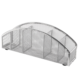 Органайзер настольный металлический 5 отделений серый