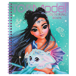 Раскраска на спирали "Принцессы с драконами"