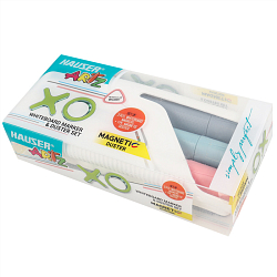 Губка-стиратель магнитная с маркерами для белой доски в наборе