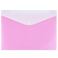 Папка-конверт на кнопке А4  Diamond розовая с дополнительным карманом