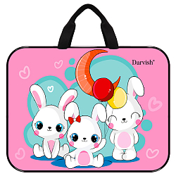 Папка детская с ручками ткань "Зайки"