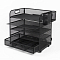 Лоток металлический 5 секций + выдвижная полка+2 навесных органайзера цвет чёрный