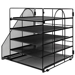 Лоток металлический 1 отделение 5 секций цвет чёрный