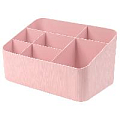 Органайзер настольный пластиковый 7 отделений розовый