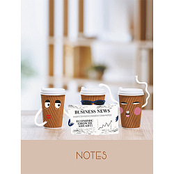 Книга для записей А6 (110*145) 80л Coffee news обложка глянцевая ламинация