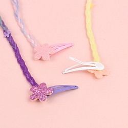 Заколка для волос 4 шт. в наборе (клик-клак с косичкой)