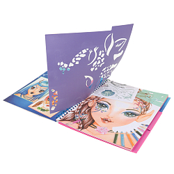 Раскраска с трафаретами на гребне