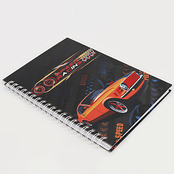 Блокнот 13*18 см 48л на спирали "Speed Racing"