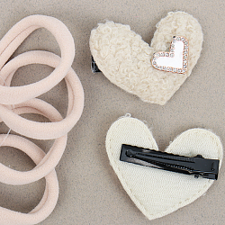 Аксессуары для волос в наборе (2 заколки-зажима+ 4резинки)