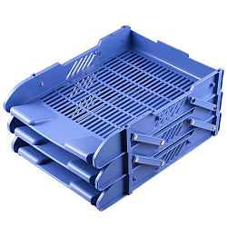 Лоток горизонтальный 3 секции синий