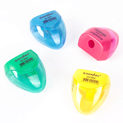 Точилка пласт. "Darvish" ассорти с контейнером, в пластиковой банке