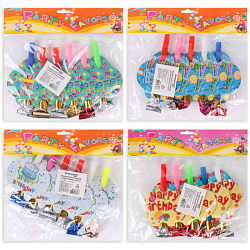 Праздничное украшение "Дудки-язычки"  6шт/уп (набор) HappyBirthday