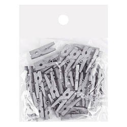 Прищепки декоративные деревянные в наборе 36шт серебристые