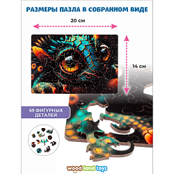 Пазл мини "Дракончик изумрудный"