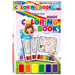 Раскраска волшебная "Милашки" 8 картинок А4 + кисточка