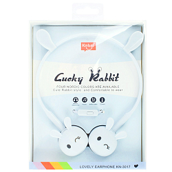 Наушники "Зайчики" накладные проводные с микрофоном - ободок (4 цвета)