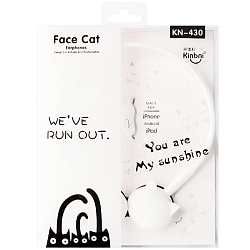 Наушники "Зверюшки" накладные проводные с микрофоном - ободок (4 вида)