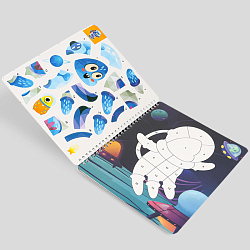 Раскраска с наклейками на гребне "Космос"