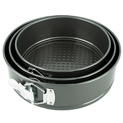 Формы для запекания разъемные круглые 3 шт. D-18,20,22см в наборе