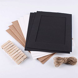 Растяжка с фоторамками 8*10,5 см(10 бум.рамок+10 прищепок+шпагат)   набор