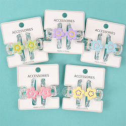 Заколка-краб для волос 2шт в наборе Цветочек