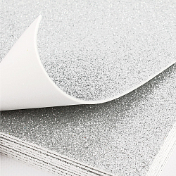 Набор пластичной замши с блёстками серебристая А4 10л (фоамиран)