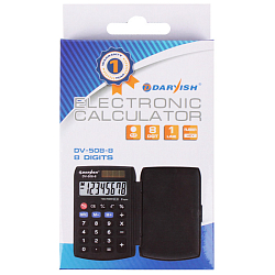 Калькулятор карманный  8 pазр.  "Darvish" двойное питание  96*63*12мм