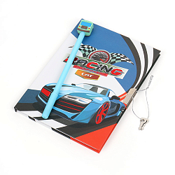 Блокнот 13,5*18 см 50л с замком "Racing Car" с ручкой