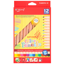 Карандаши 12цв шестигранные толстые