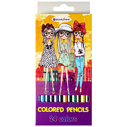 Карандаши 24цв "Darvish" "Девочки" корпус шестигранный (набор)