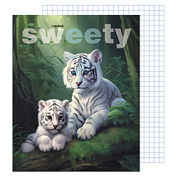 Тетрадь  48л кл "Милые зверята" обложка УФлак