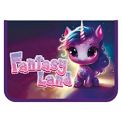 Папка  для тетрадей  А5 молния вокруг Сказочный единорог