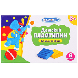 Пластилин  6цв детский 120г "Darvish"