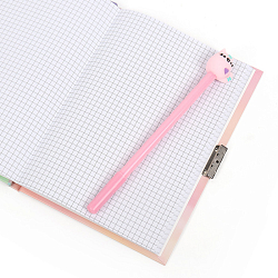 Блокнот 13,5*18 см 50л с замком "Котик с бантиком" с ручкой