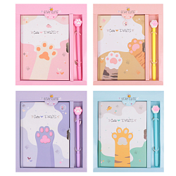 Блокнот A5  50л "Милые лапки" с ручкой гелевой синей