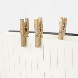 Прищепки декоративные деревянные в наборе 36шт золотистые